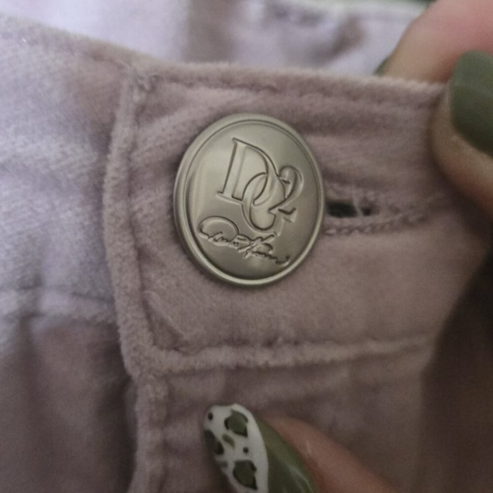 Diane Gilman Stretchy, Light Pink Corduroy Pants - Straight-Leg Plus-Size 18W